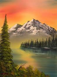 Having Fun With Blending Some Colors And Palette Knife Work Works Great In Both Our Oil Paintin Mountain Sunset Painting Mountain Paintings Nature Paintings