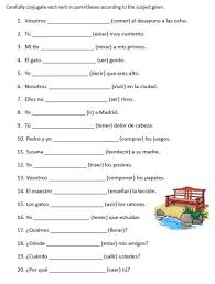Free Go Verbs Worksheets Printable Spanish Spanish Verb Conjugation Spanish Verbs Spanish Classroom Activities