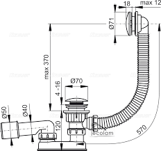 Finger weg von der spulbecken drehknopf wechseln drehexcenter ablauf anleitung. Ablaufgarnitur Click Clack Fur Badewanne Siphon O 52 Mm Alcaplast A504km Ecolam