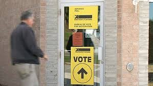 A polling station set up at all saints church in monk sherborne, hampshireimage caption: Advance Poll Turnout Up 34 Per Cent From 2011 Election Elections Canada Election 2015