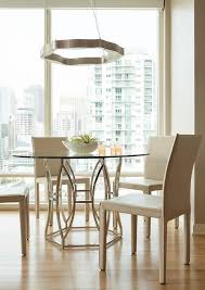 31.5 w club chair modern slant channetl tufted velvet metal legs contemporary. Worlds Away Abigail Silver Leaf Dining Table With Cream Leather Dining Chairs Contemporary Dining Room