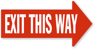 Exit() the function exit() is used to terminate the calling function immediately without executing further processes. Exit This Way Adhesive Floor Sign