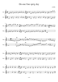 One fine spring day is a south korean feature film released by sidus and applause films in 2001. On One Fine Spring Day Sheet Music For Recorder Woodwind Duet Musescore Com