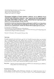 Kurz zusammengefasste schriftliche oder mündliche darstellung von etwas. Pdf European Isolates Of Beet Western Yellows Virus Bwyv From Oilseed Rape Brassica Napus L Ssp Napus Are Non Pathogenic On Sugar Beet Beta Vulgaris L Altissima But Represent Isolates Of Turnip Yellows