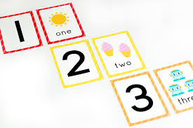 Use these colorful displays to help children learn the alphabet, shapes, colors, life cycles, letter sounds and more! Free Printable Number Flashcards Counting Cards The Many Little Joys