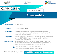 Commscope Bermudez Servicio Nacional De Empleo Juarez Facebook
