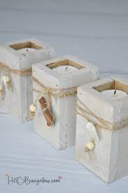 Diy bleached driftwood tea light candle holder. Diy Coastal Tealight Candle Holders H2obungalow