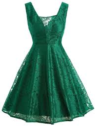 Retro Sleeveless Lace Fit And Flare Dress Fit And Flare Dress Lace Dress Vintage Cocktail Dress Lace