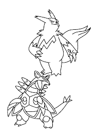 Je vous présente ma nouvelle vidéo !j'espère qu'elle vous plaira !abonnés vous ! Coloriage Pokemon Legendaires Mangriff Et Armaldo