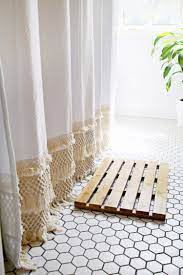 Woven cotton shower curtain from uo's own plum & bow collection. Macrame Shower Curtain Diy A Beautiful Mess