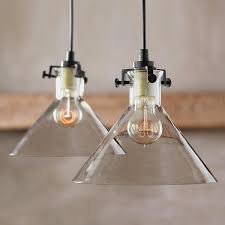 Meridian Single Pendant Light Ceiling Wall Lighting Home Conical Clear Glass Pendant Lamp Sundance Catalog