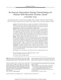As the cancer progresses, subtle symptoms begin to. Pdf An Exercise Intervention During Chemotherapy For Women With Recurrent Ovarian Cancer Kate Pumpa And C Broderick Academia Edu