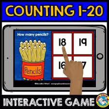 Counting Pictures 1 20 Counting Pencils Game Pre K And Kindergarten Math A Fun Back To School Counti Kindergarten Math Task Cards Kindergarten Counting Games