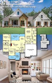 Ranch house plans is a website dedicated to providing high quality ranch plans to homeowners and builders. Plan 51793hz 4 Bed Southern French Country House Plan With 2 Car Garage French Country House Plans Country House Plan New House Plans