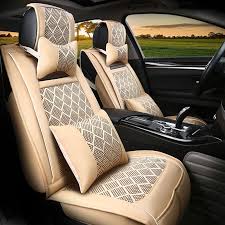 Leather Car Seat Cover For Ford Fiesta Focus Expedition Mondeo Everest Ecosport 5 Seat Cushion 4 Season Leather Car Seat Covers Car Seats Interior Accessories