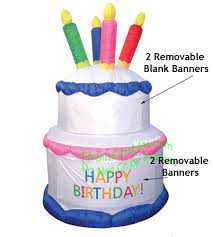 Hawaii series 180 cm large inflatable coconut palm tree drinks cooler ice bucket for sandbeach party decorations supplies toys. 7 Air Blown Inflatable Birthday Cake W Banners