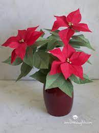 Crepe Paper Poinsettia Flower Paper Flowers Crepe Paper Christmas Cards Handmade