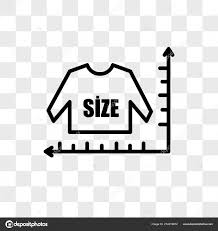 size chart vector icon isolated on transparent background