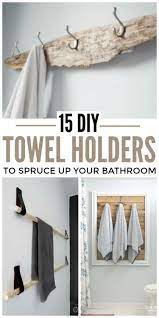 Hang some rope on hooks across a length of your wall, run a rope through these hooks and you have. 15 Diy Towel Holders To Spruce Up Your Bathroom