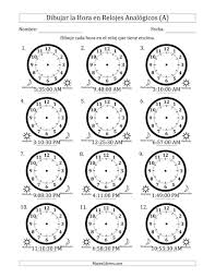 La Hoja De Ejercicios De Dibujar El Tiempo En Relojes Analogicos De 12 Horas En Intervalos D Adivinanzas De Matematicas Relojes Analogicos Ejercicios De Tiempo
