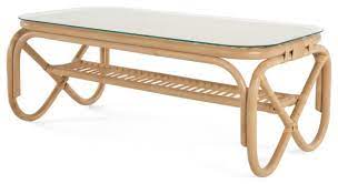 Crafted from wrapped split rattan. Rectangular Rattan Coffee Table With Glass Top Tropical Coffee Tables By Kouboo 1110066 Houzz