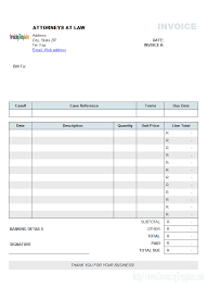 Attorney Invoice Template Examples Samples Download Bonsai