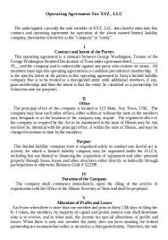 For a series llc in illinois, the operating agreement is important because it provides for the establishment of the series and it outlines the operations and structure of the series. 35 Sample Operating Agreements In Pdf Ms Word