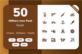 Download Military Glyph Graphic By Icon Stale Creative Fabrica PSD Mockup Templates