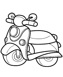 Check out the following collection of motorcycle coloring pages that contains several accurate and interesting coloring sheets that you can pick for your kids. Scooter Easy Coloring Page For Kids Topcoloringpages Net