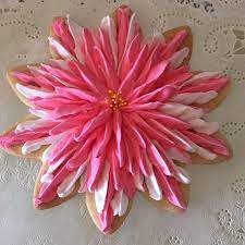 Gourmet Cookie Bouquet One Dozen Decorated Flowers Sugar Cookies Tulips Zinnias Roses Thinking Of You Bi Flower Cookies Sugar Cookies Decorated Gourmet Cookies