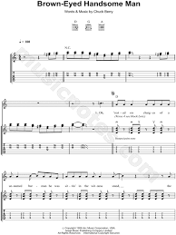 Chuck Berry Brown Eyed Handsome Man Guitar Tab In C Major Download Print Sku Mn0112345