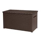 Java 230 Gallons Gallon Water Resistant Resin Lockable Deck Box in Dark Brown Keter