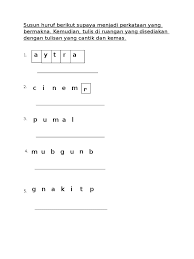 Maybe you would like to learn more about one of these? Latihan Susun Huruf Tahun 2