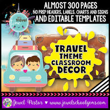 Travel Themed Classroom Decor Editable Travel Classroom Theme