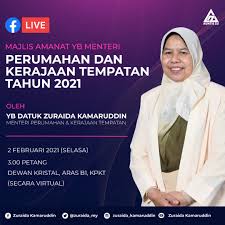 Yb puan zuraida binti kamaruddin menteri. Zuraida Kamaruddin On Twitter Admin Saksikan Sebentar Lagi Siaran Langsung Majlis Amanat Yb Menteri Perumahan Dan Kerajaan Tempatan Tahun 2021 Jam 3 Petang Ini Di Facebook Live Kpkt Https T Co 1dxbuxw9hf