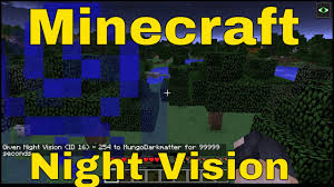 Well now it;s possible with the new night mode addon! Minecraft Commands How To Use The Night Vision Command Youtube
