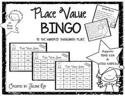 3rd Grade Place Value Bingo To Hundred Thousands Teks 3 2a Ccss 4 Nbt A 2 Place Values Math Place Value Math Lesson Plans