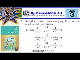 4 soal dan pembahasan relasi dan fungsi kelas 8. Menentukan X Y Z Dari Spltv Variabel Di Bawah Bse Matematika Sma Kelas 10 K13 Uk 3 3 No 09d Youtube
