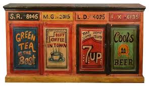 Free delivery and returns on ebay plus items for plus members. Malvern Pop Art Painted Mango Wood 4 Drawer Large Sideboard Cabinet Midcentury Buffets And Sideboards By Sierra Living Concepts