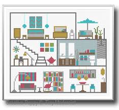 Shop from 4,000 patterns & kits. Tiny Modernist Modern Dollhouse Cross Stitch Pattern