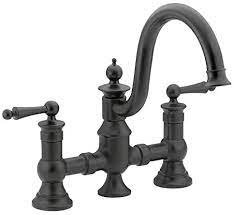 Get 5% in rewards with club o! Moen S713wr Waterhill Two Handle Traditional Bridge Kitchen Faucet With Side Sprayer Wrought Iron Touch On Kitchen Sink Faucets Amazon Com