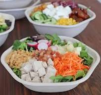 Compostable Bagasse Hexagonal Bowls with Lids 1000ml 1300ml 1600ml