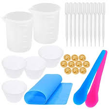 This pack of resin measuring cups is applied to ingredients precise measurements. Buy Silicone Mixing Cups For Resin 2 Pcs 100 Ml Silicone Measuring Cups 4 Pcs Epoxy Resin Mixing Cups 2 Pcs Silicone Stir Stick 10 Pcs Transfer Pipettes 20 Pcs Finger