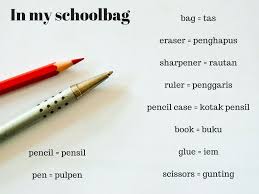 Pin Oleh Volunteer Programs Bali Fore Di Let S Learn Bahasa Pulpen Pensil