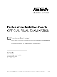 International sports sciences association is a teaching institution and certification agency for fitness trainers, bodybuilding trainers, strength & conditioning trainers, aerobic instructors, sports nutrition specialists, medical professionals, etc. Pdf Issa Cnc