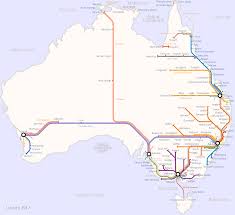 Railroad Map Of Australia As Per January 2019 Australian Maps Australia Map Train Map