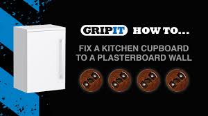 The kitchen has plasterboard walls all around (just one single board i believe). Gripit How To Fix A Kitchen Cupboard To A Plasterboard Wall Youtube
