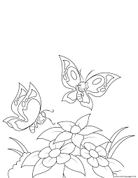 Check spelling or type a new query. Happy Butterflies Fly Over Flowers Coloring Pages Printable