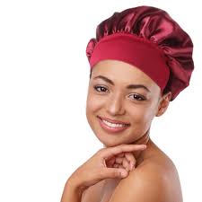 zxbaers Gorro de satén, 4 gorros de seda para dormir, gorro de pelo suave  transpirable para mujer, gorro de dormir de banda ancha elástica