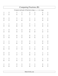 The Comparing Simple Fractions To 6ths B Math Worksheet From The Fractions Worksheets Page At Math In 2020 Fractions Worksheets Comparing Fractions Simple Fractions